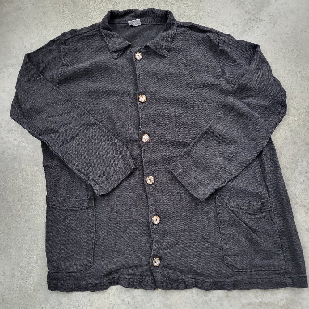 CP Shades Black Cotton Flax Tunic